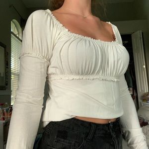 WHITE LONG SLEEVE SHIRT!